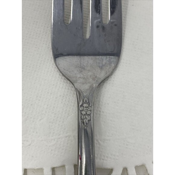 Lot of 7 Oneida FENWAY Dream Glossy Stainless Salad Forks Wm A Rogers Vintage - Picture 3 of 7